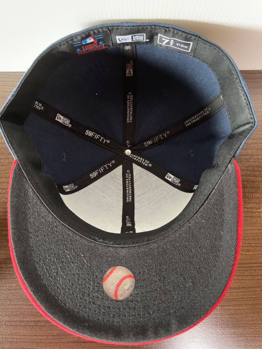 NEW ERA ニューエラキャップ MLB 59FIFTY (7-3/4) 61.5CM クリーブランド インディアンス CLEVELAND INDIANS帽子 の画像6