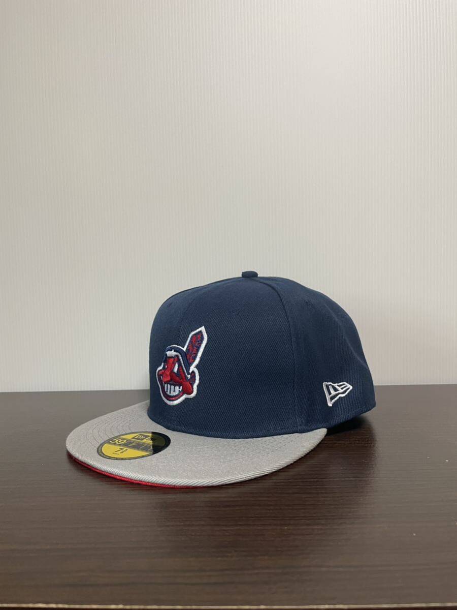 NEW ERA ニューエラキャップ MLB 59FIFTY (7-5/8) 60.6CM クリーブランド インディアンス CLEVELAND INDIANS帽子 の画像1