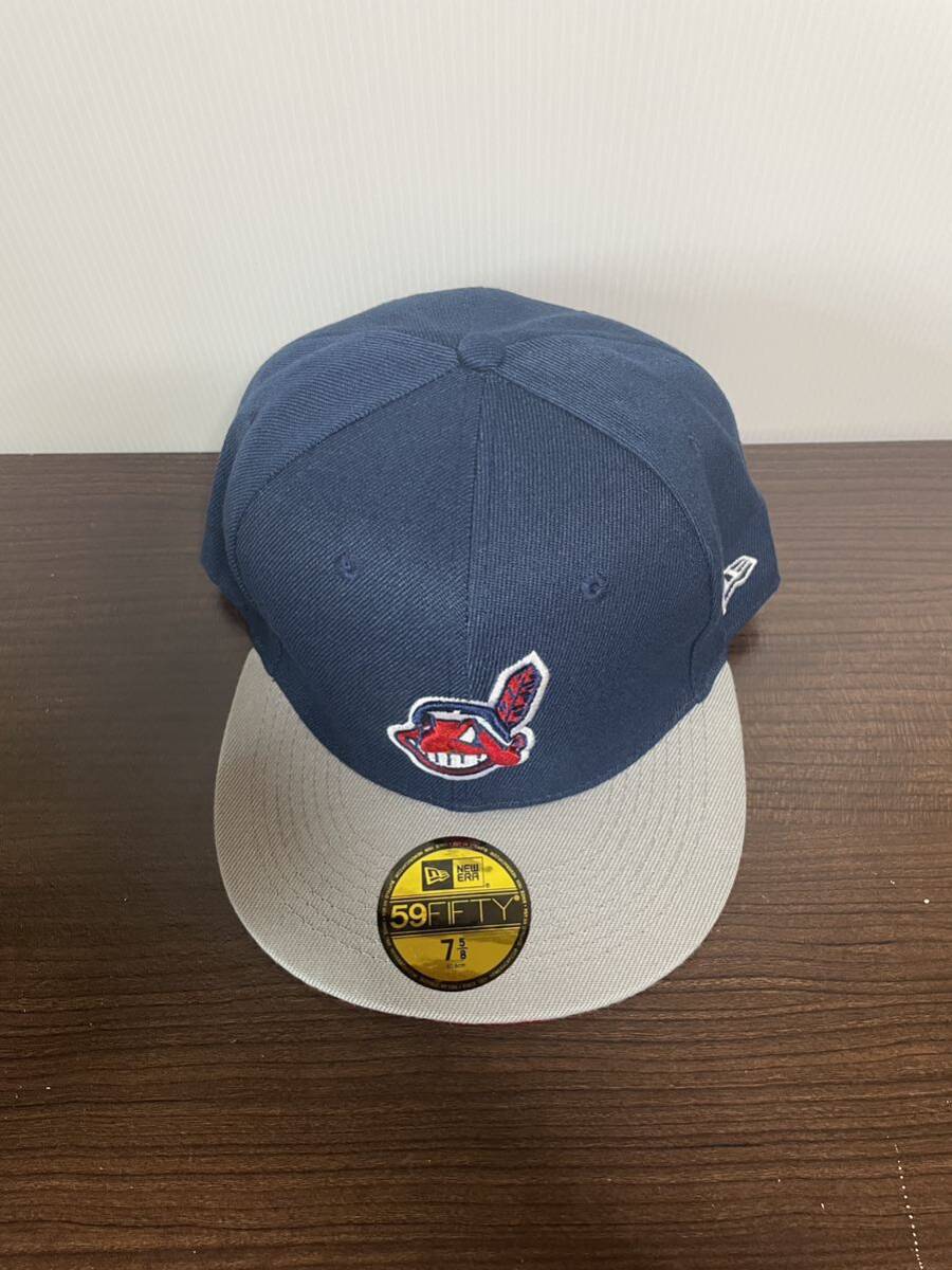 NEW ERA ニューエラキャップ MLB 59FIFTY (7-5/8) 60.6CM クリーブランド インディアンス CLEVELAND INDIANS帽子 の画像3