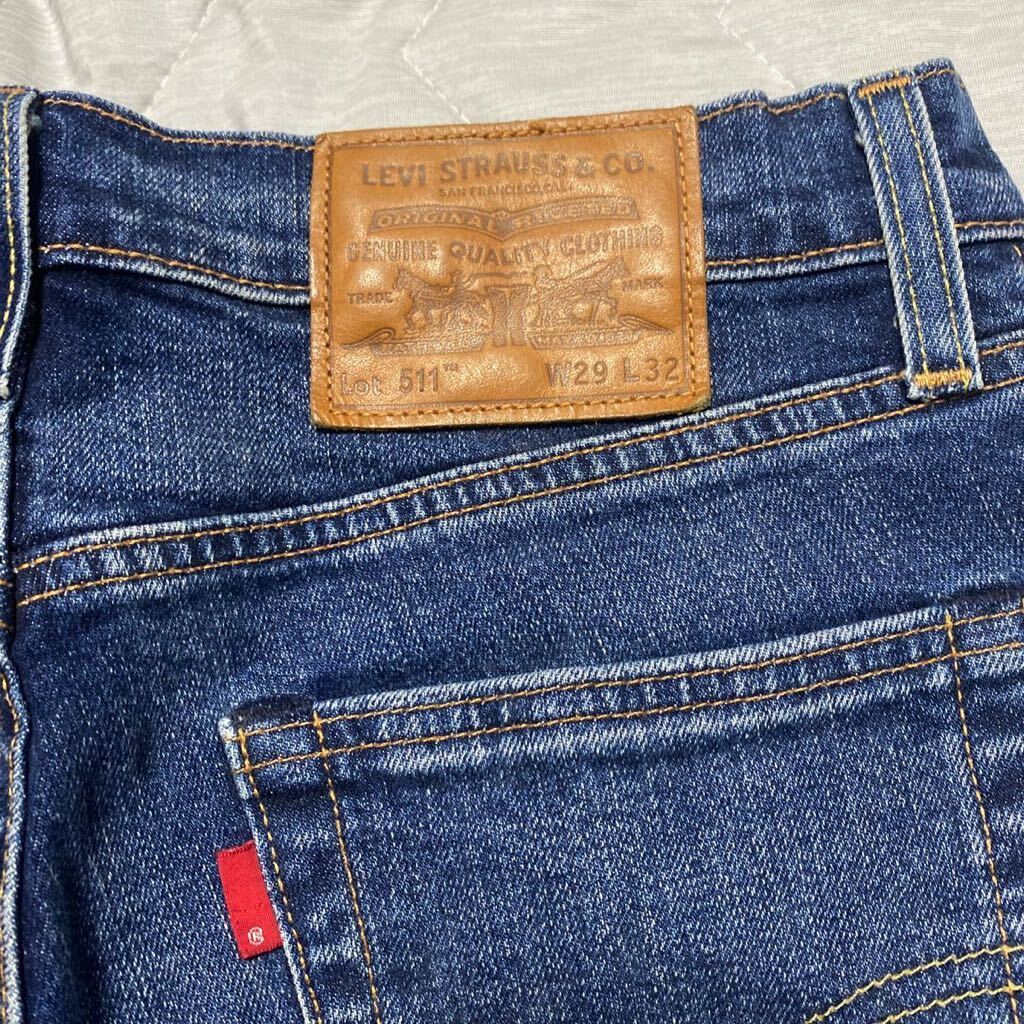 4C【着少】LEVIS リーバイス プレミアム PREMIUM 511 デニム ジーンズ ジーパン パンツ ストレッチ29 格安 04511-2407 STRAIGHT ストレート_画像6