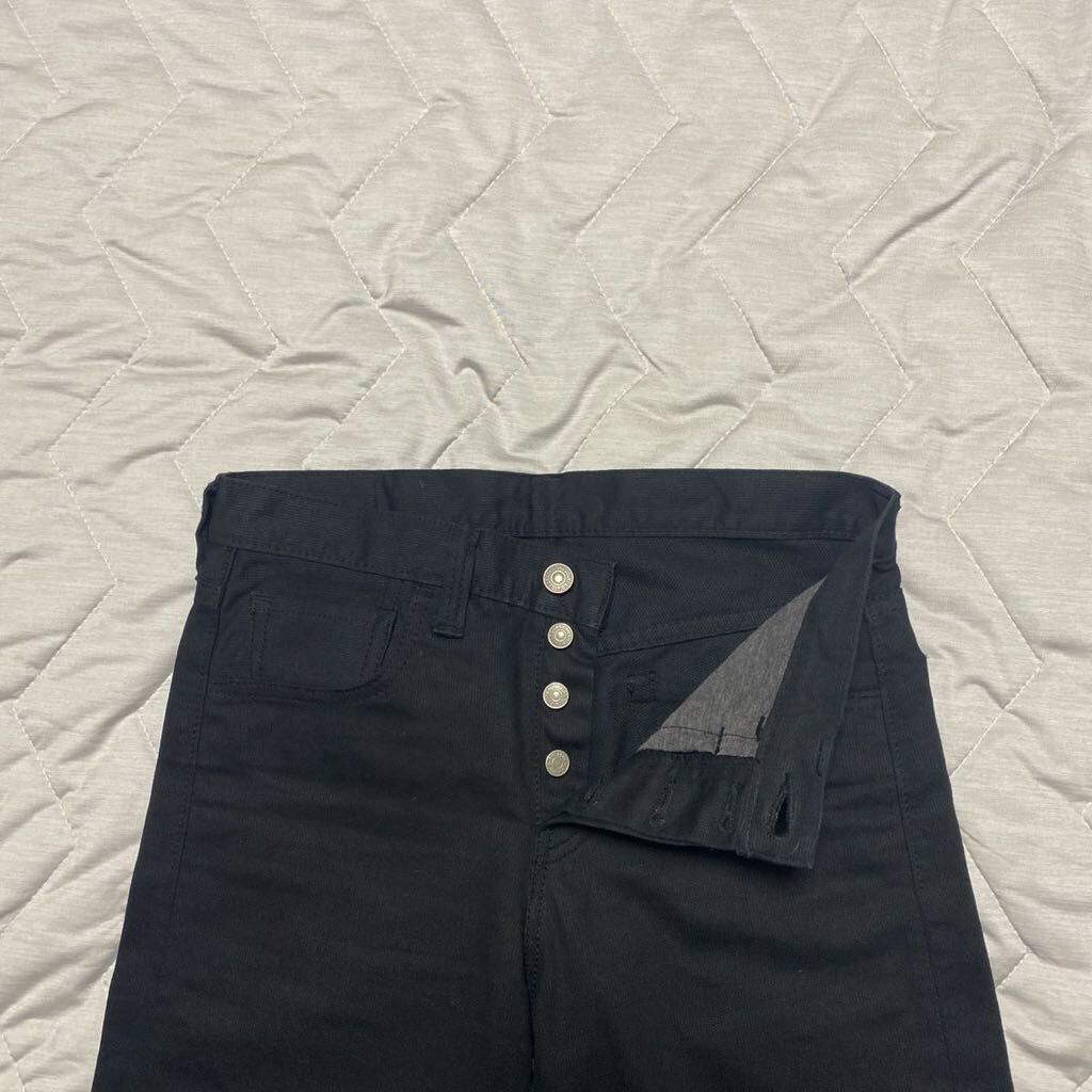 4C【着少】FULL COUNT フルカウント 1222 黒 ブラック パンツ STRAIGHT ストレート SLIM スリム 29 MADE IN JAPAN 日本製の画像4