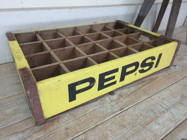  старый Pepsi-Cola. дерево коробка P61 античный мебель дерево box коробка Showa Retro America смешанные товары Ad ba Thai Gin Guin пыль настоящий 