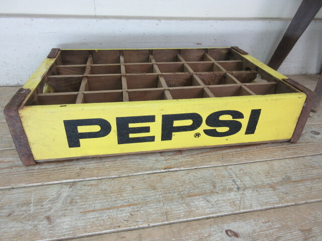 старый Pepsi-Cola. дерево коробка P61 античный мебель дерево box коробка Showa Retro America смешанные товары Ad ba Thai Gin Guin пыль настоящий 