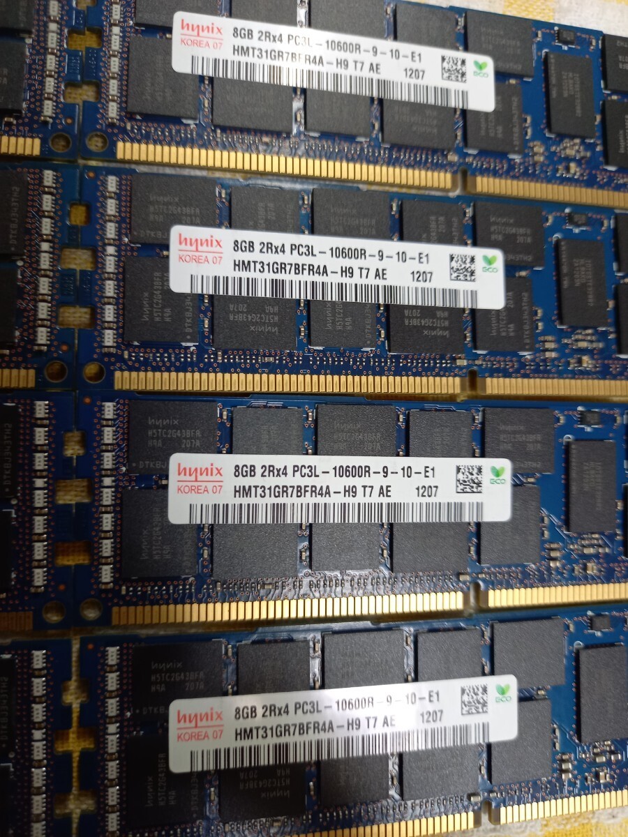 8GB×8枚 hynix 8GB 2Rx4 PC3L-10600R-9-10-E1 サーバー用DDR3メモリの画像3