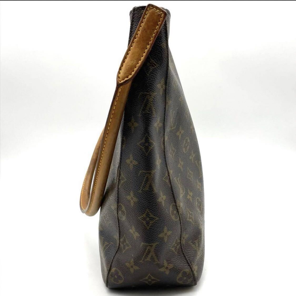 美品 ルイヴィトン LOUIS VUITTON ルーピングGM M51145 モノグラム ハンドバッグ ワンショルダー ハンド 肩掛け可能 レザー 本革 ブラウン_画像4