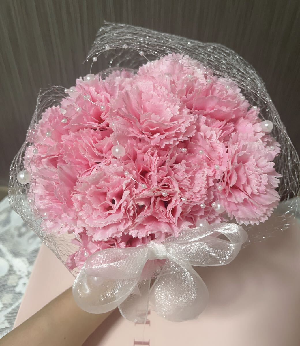造花 花束 カーネーション ブーケ撮影 部屋飾り 母の日　結婚式 ギフト お祝い_画像6