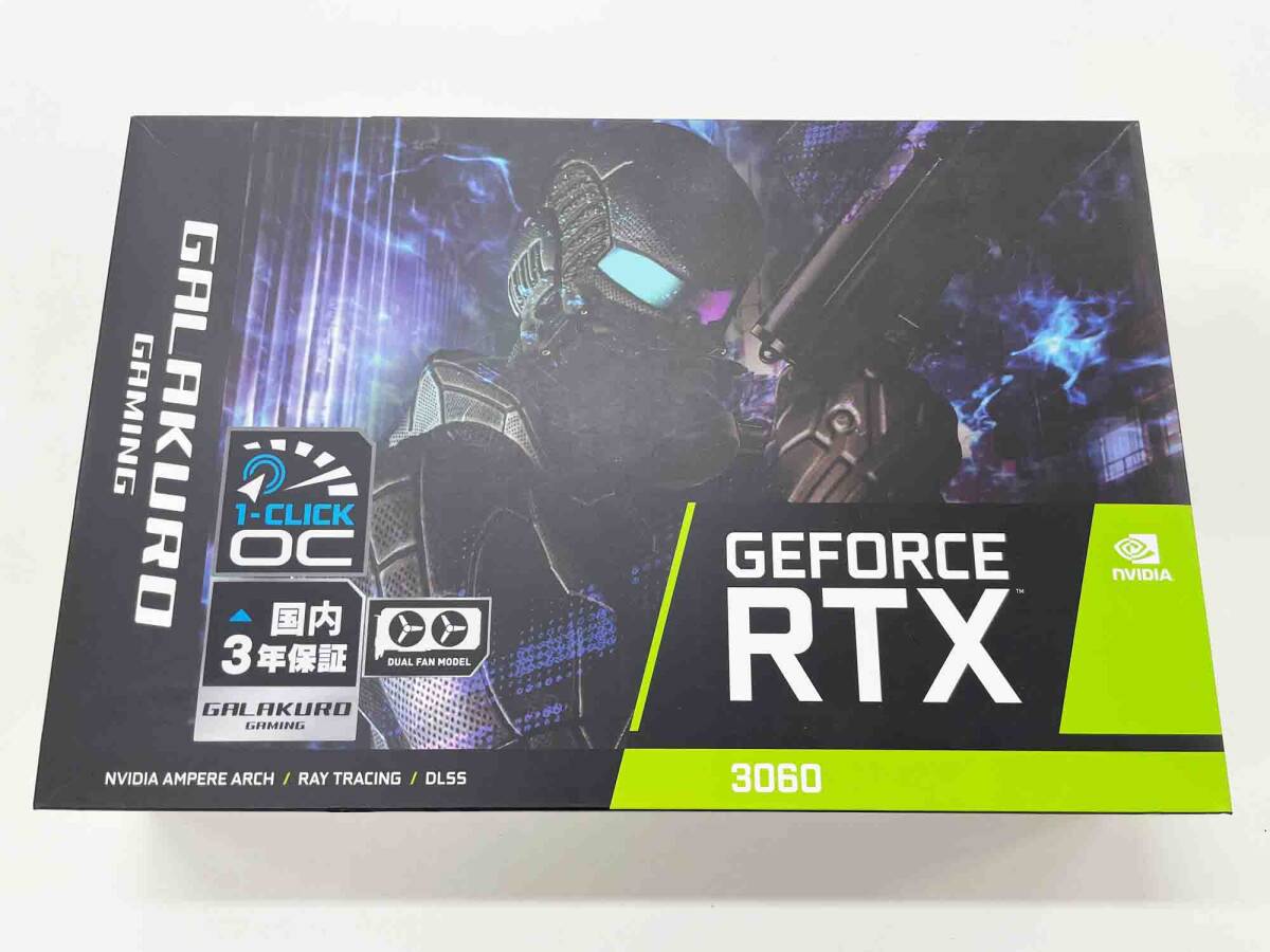 【可動品】玄人志向 NVIDIA GeForce RTX3060 搭載 グラフィックボード GDDR6 12GB GALAKURO GAMINGシリーズ 【国内正規代理店品】 送料無料の画像1