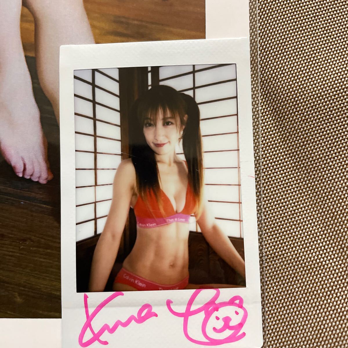  Kumada Youko ... hot water dvd buy privilege with autograph Cheki portrait 2 sheets attaching 