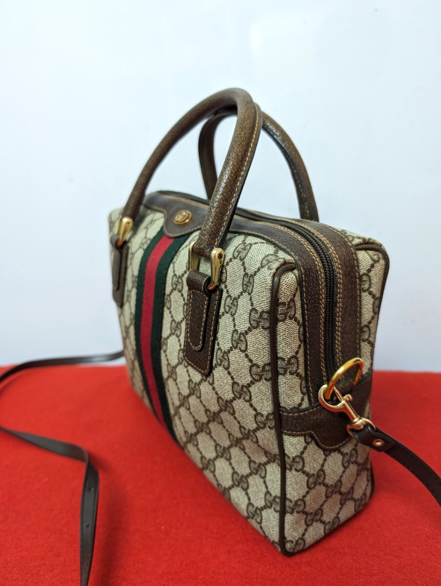 美品 極上！Gucci 2wayハンドバッグ ショルダーバッグ オールドグッチの画像3