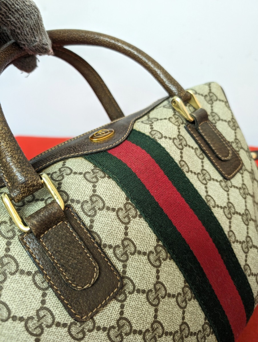 美品 極上！Gucci 2wayハンドバッグ ショルダーバッグ オールドグッチの画像5