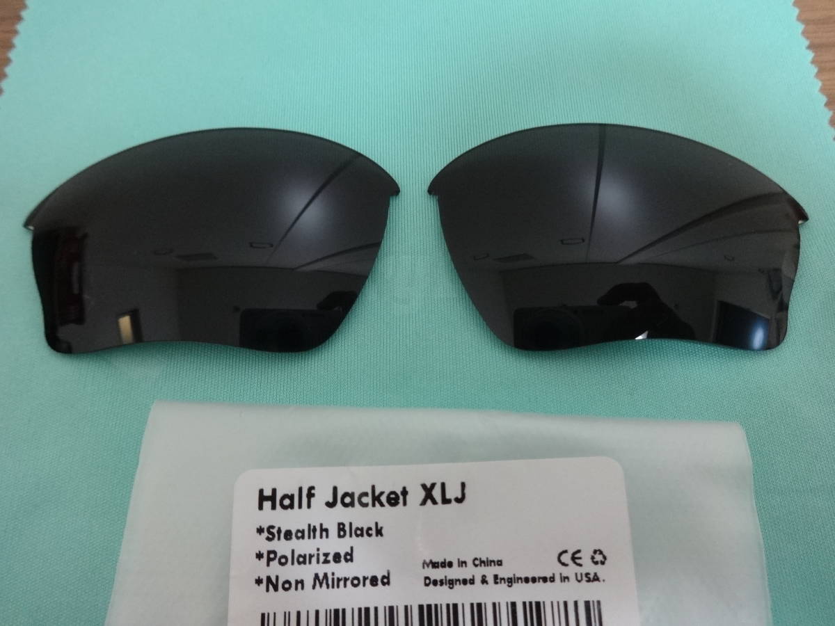 処分価格！！！★オークリー ハーフジャケット 1.0 XLJ用 カスタム偏光レンズ BLACK Color Polarized 新品 Half Jacket 1.0 XLJの画像1