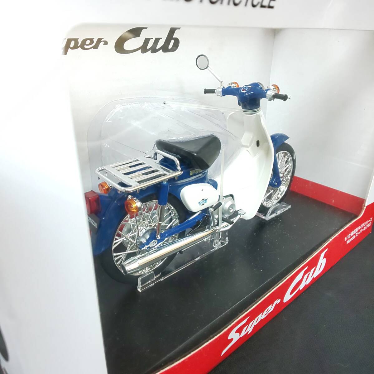 ◎未使用/保管品◎アオシマ 1/12 スーパーカブ 50 完成品バイクシリーズ aoshima super cub 50 ブルー 青島文化教材社 即発送の画像3