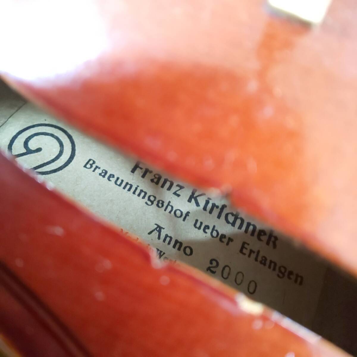 ◎フランツ・キルシュネック◎Franz Kirschnek 2000年製 4/4 バイオリン No.7(スチューデント・シリーズ）ドイツ製 即発送の画像2