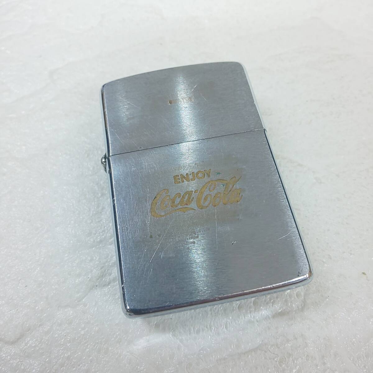 ◎ジッポー◎ビンテージオイルライター ZIPPO コカコーラ Coca-Cola ブラッシュド加工 1976年アメリカ製 ジッポ 即発送の画像1