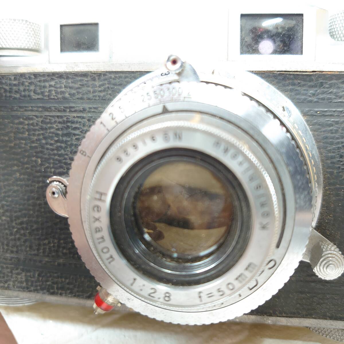 ◎コニカ◎KonicaⅠ型 レンジファインダーカメラ / HEXANON 1:2.8 f=50mm シャッターOK 小西六 ヘキサー 即発送_画像5