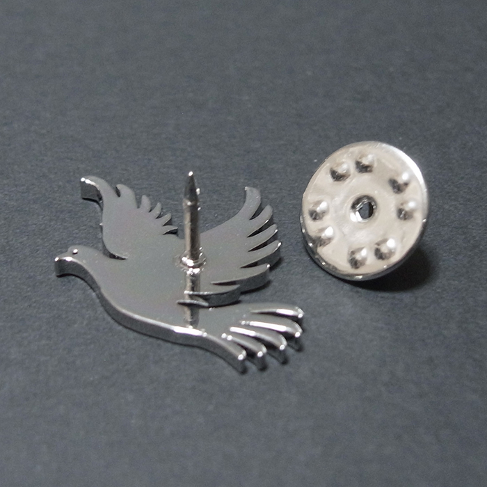 ラペルピン★ピンズ ハト 鳩 はと 鳥 平和 ピース プレート シルバー pin-1409の画像3