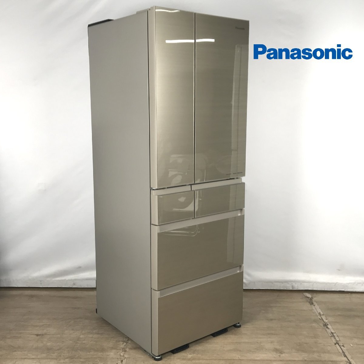 1204【沖縄県/離島配送不可】 Panasonic パナソニック ノンフロン冷凍冷蔵庫 NR-F508HPX-N 500L 2022年製 6ドア アルベロゴールド