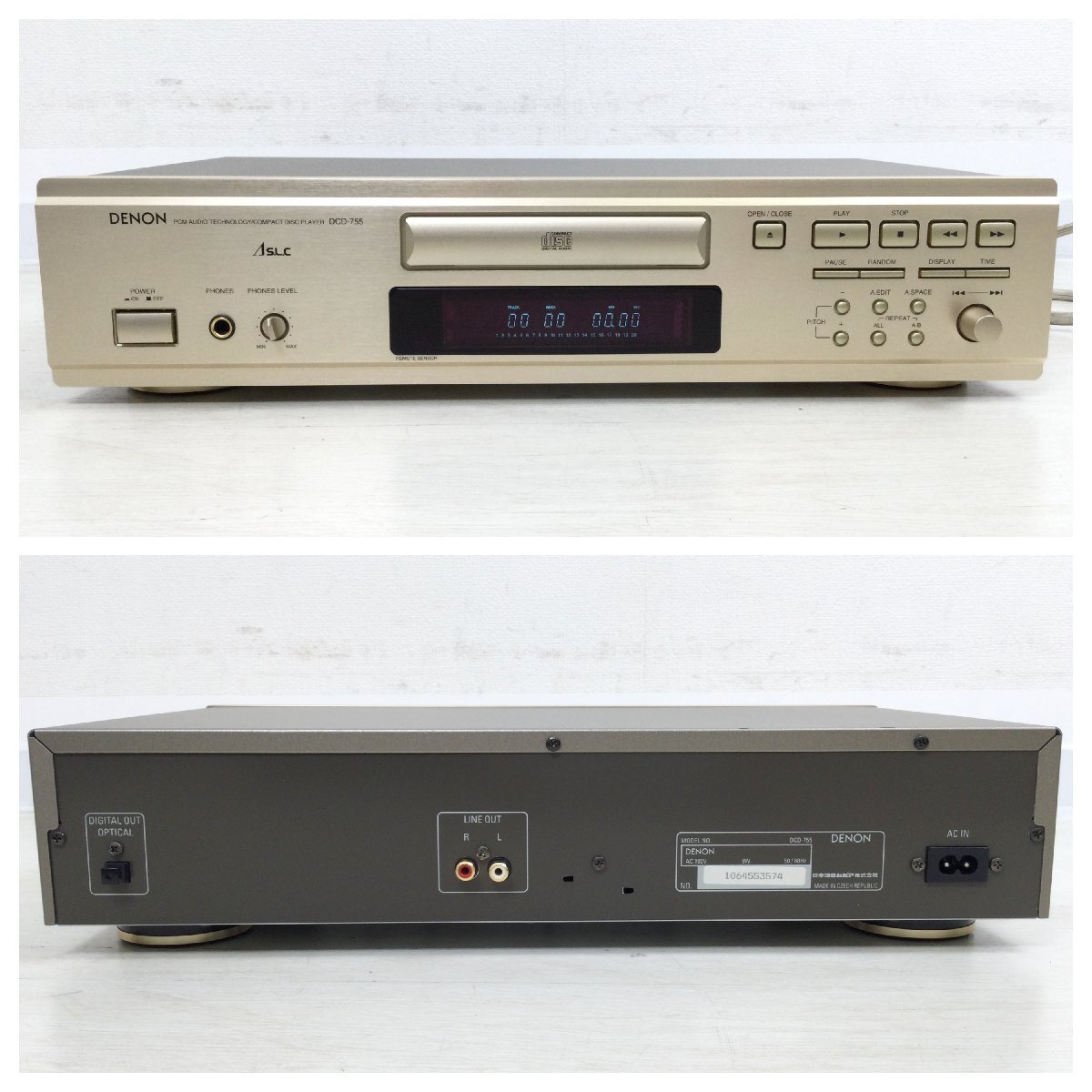 1204 DENON デノン PMA-390IV プリメインアンプ / DCD-755 CDプレーヤー オーディオ 音響機器 リモコン付き_画像6