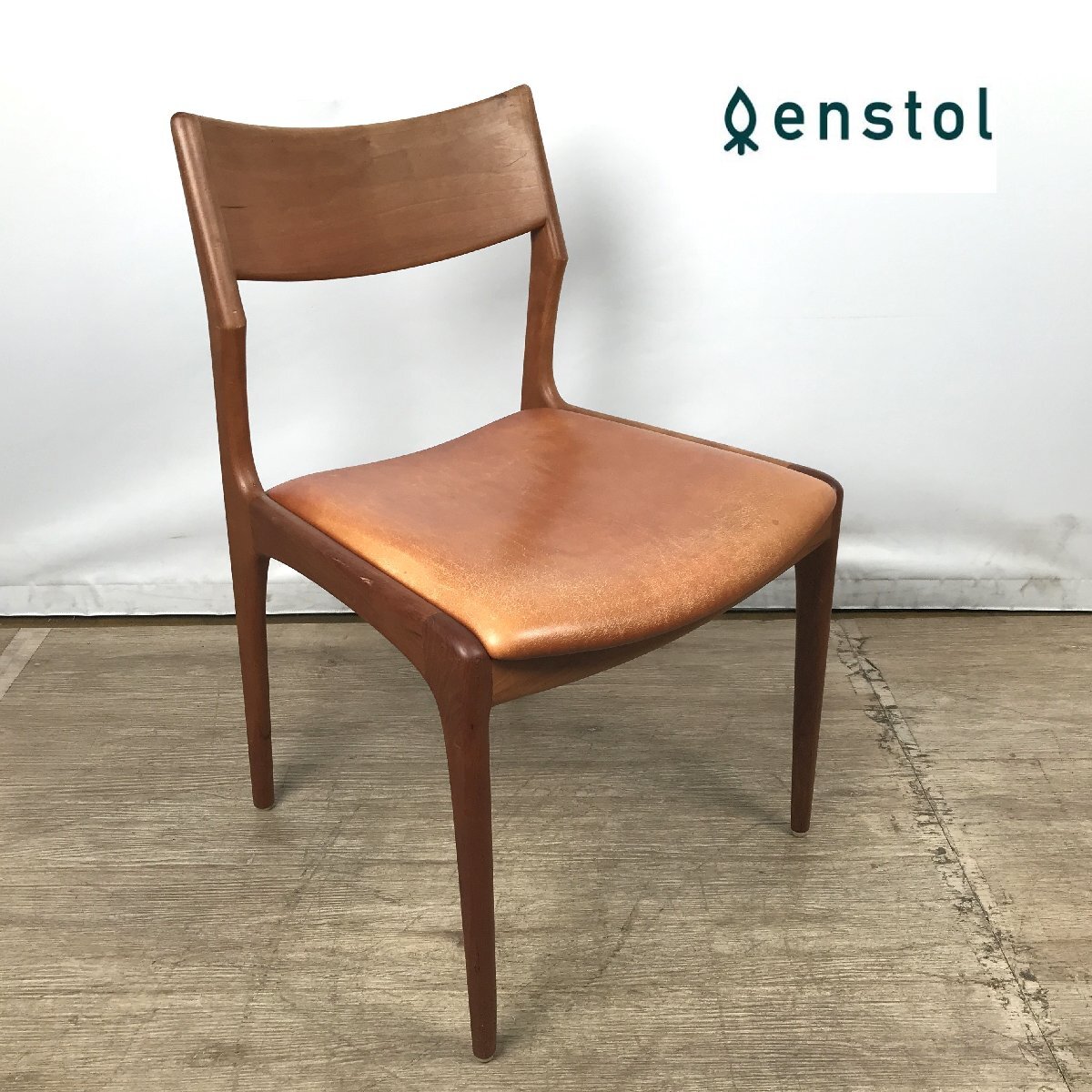 ★1204 enstol エンストル ダイニングチェア yu-dining chair チェリー 無垢材 椅子 イス 京都 北欧家具 定価8万円 ②の画像1