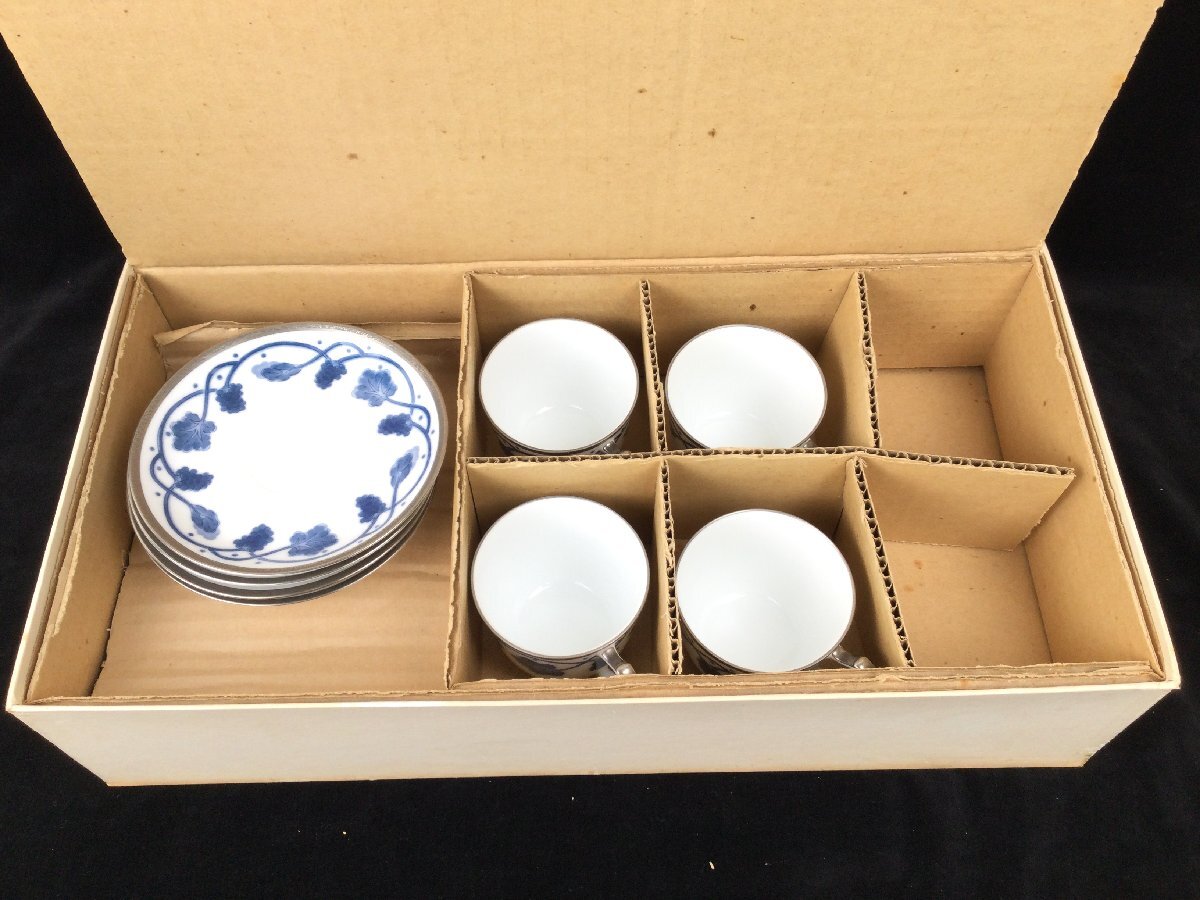 1204 大倉陶園 Okura 葡萄 ブドウ カップ&ソーサー C/S 4客セット コーヒーカップ 陶器 洋食器の画像7