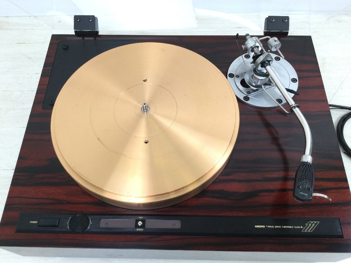 1204【ジャンク】 MICRO マイクロ精機 BL-111 ターンテーブル レコードプレーヤー オーディオ 音響機器の画像3