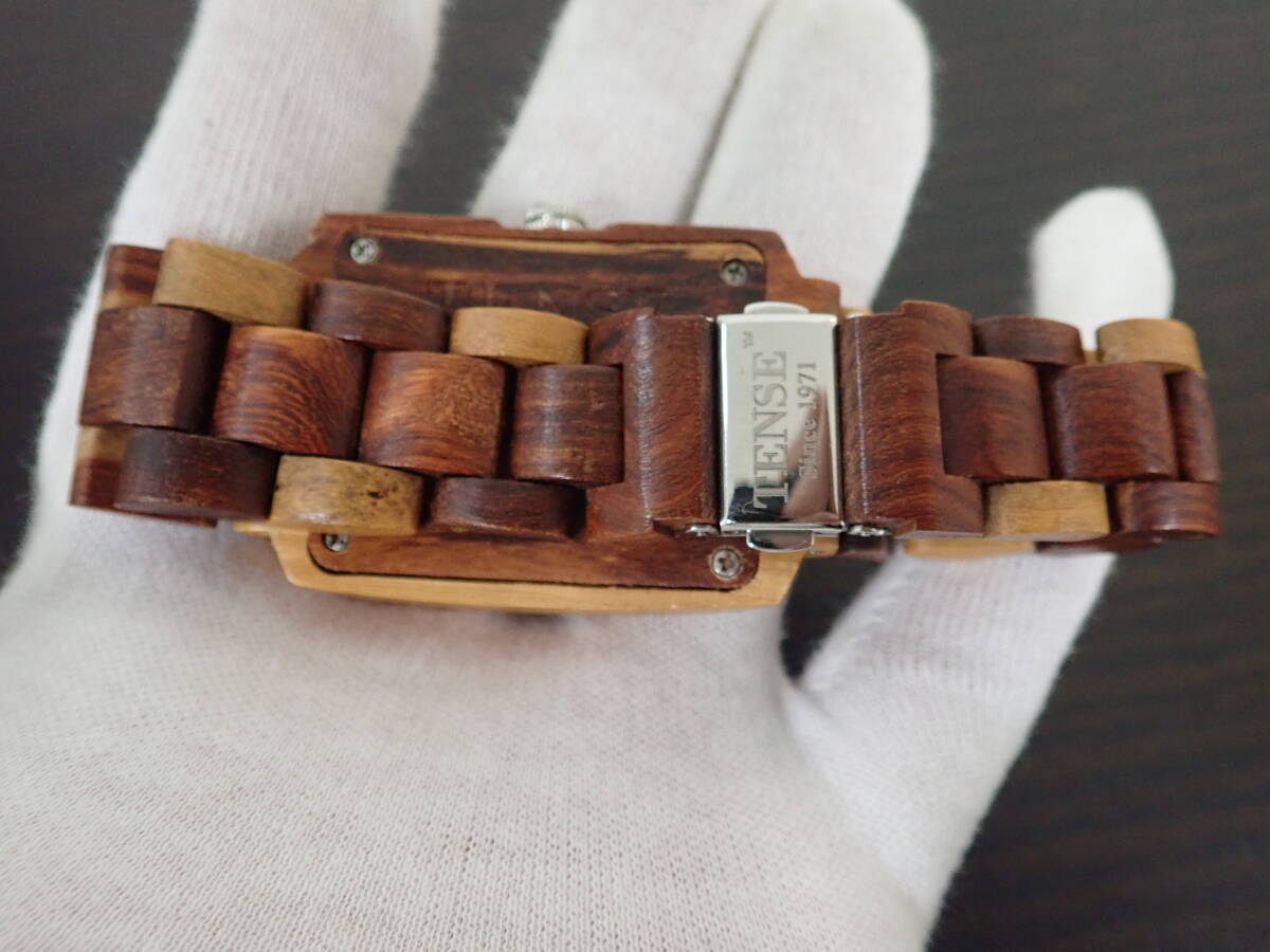 TENSE テンス 腕時計 Wooden Collection クオーツ ブラウン 腕時計 現在稼働 激安１円スタートの画像7
