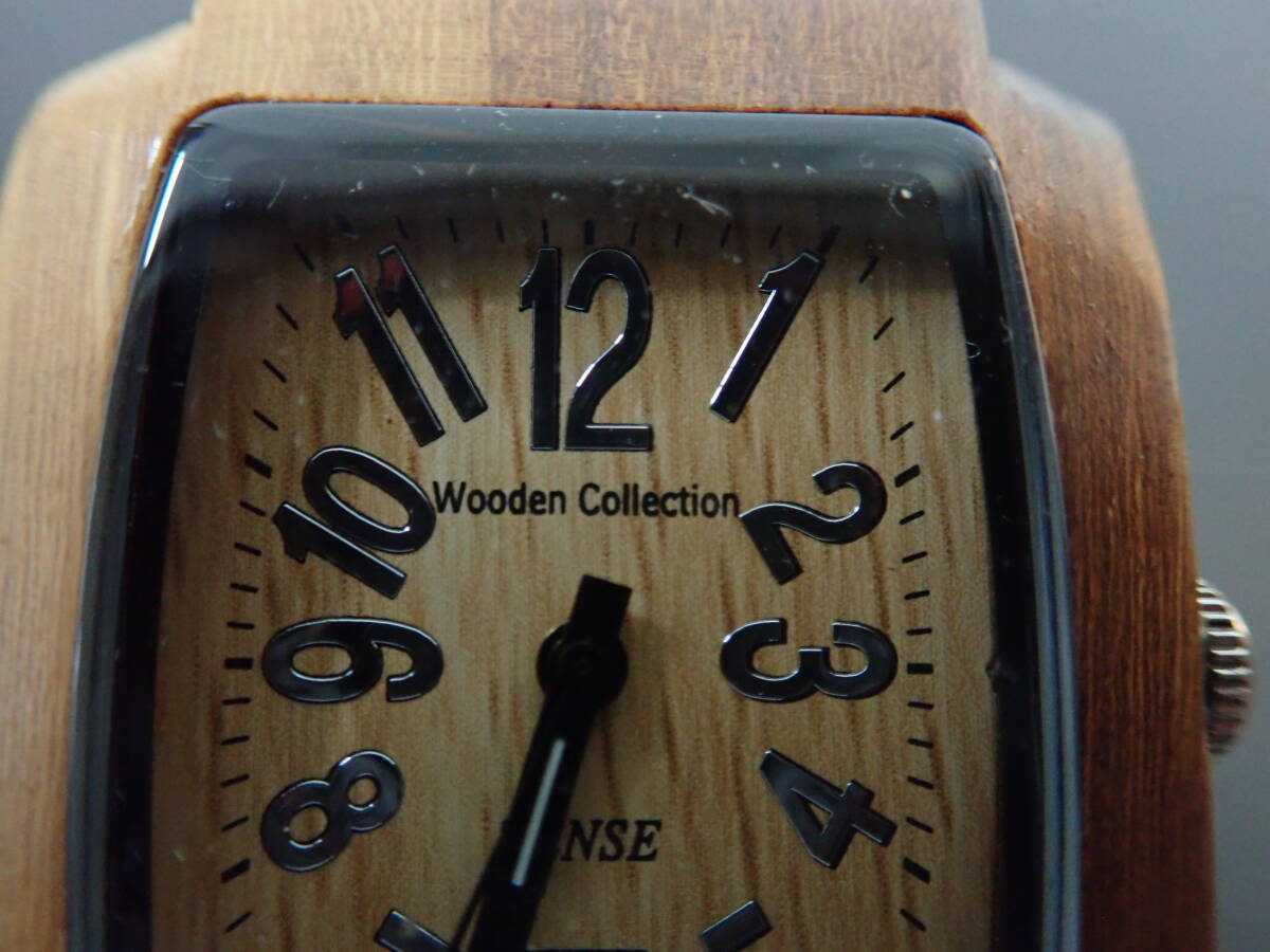 TENSE テンス 腕時計 Wooden Collection クオーツ ブラウン 腕時計 現在稼働 激安１円スタートの画像3