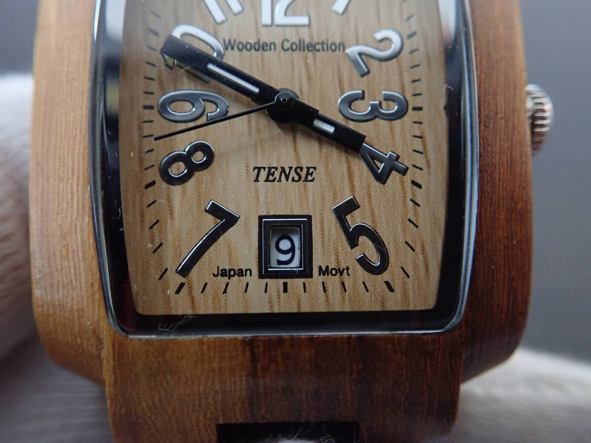 TENSE テンス 腕時計 Wooden Collection クオーツ ブラウン 腕時計 現在稼働 激安１円スタートの画像4