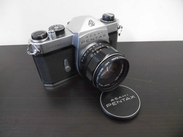 ASAHI PENTAX SPOTMATIC SP ペンタックス フィルム カメラ レンズ Super-Takumar 1:1.8/55 ジャンク 激安1円スタートの画像1