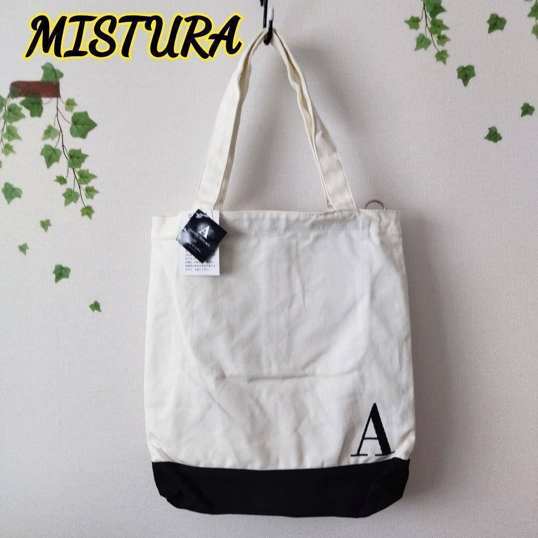 [ new goods unused ] Mist u-la tote bag initial A A4 shoulder going to school university high school junior high school eko-bag diagonal ..