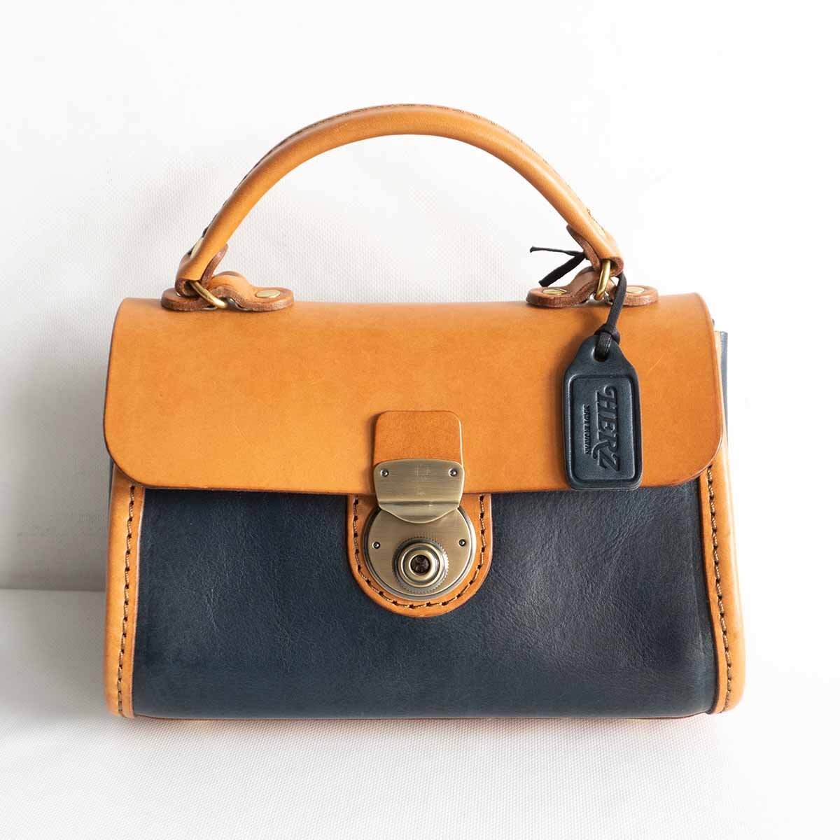 [2 tone color ] HERZ[ small Mini .n(Q-10) 2WAY shoulder bag ] leather bag 2404048