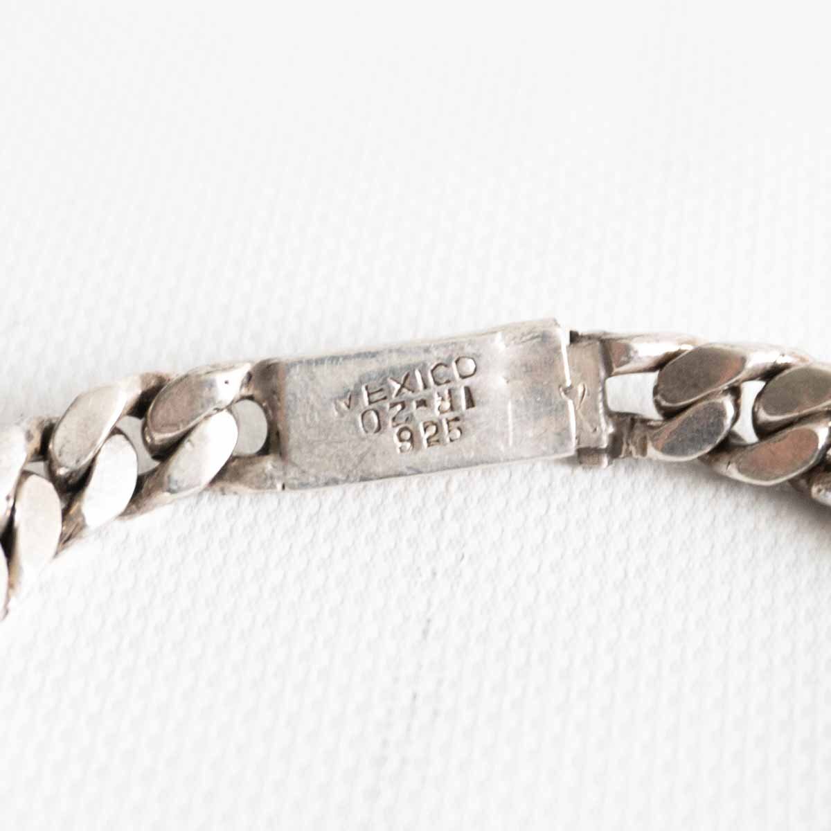 [ atmosphere eminent ]meki deer n jewelry [MEXICO stamp / flat chain bracele ] silver 925 old clothes Vintage 2404237