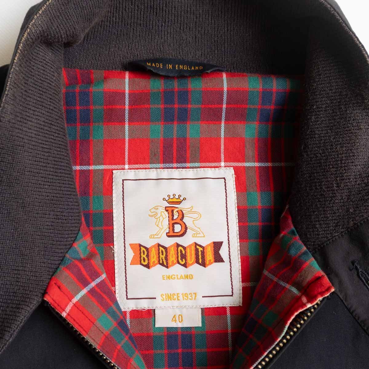 【定番】 BARACUTA 【G9 スウィングトップ ハリントンジャケット】40 ブラック バラクータ 2404301_画像4