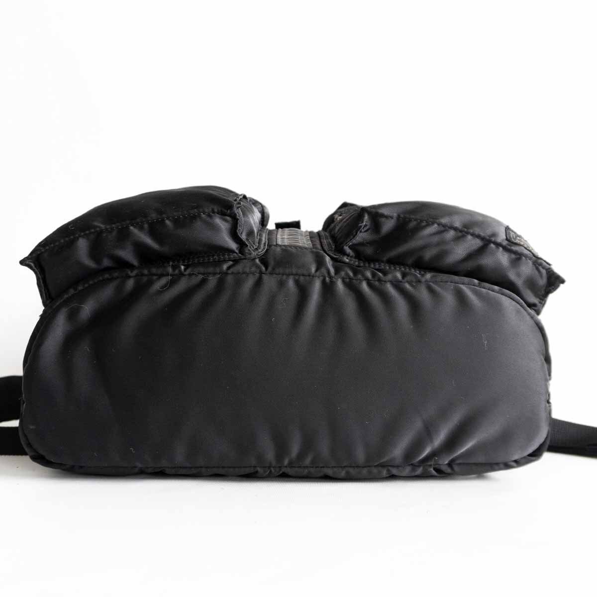 【美品】PORTER 【タンカー リュック】ポーター ブラック バックパック デイパック TANKER BAG ナイロン u2404166_画像4