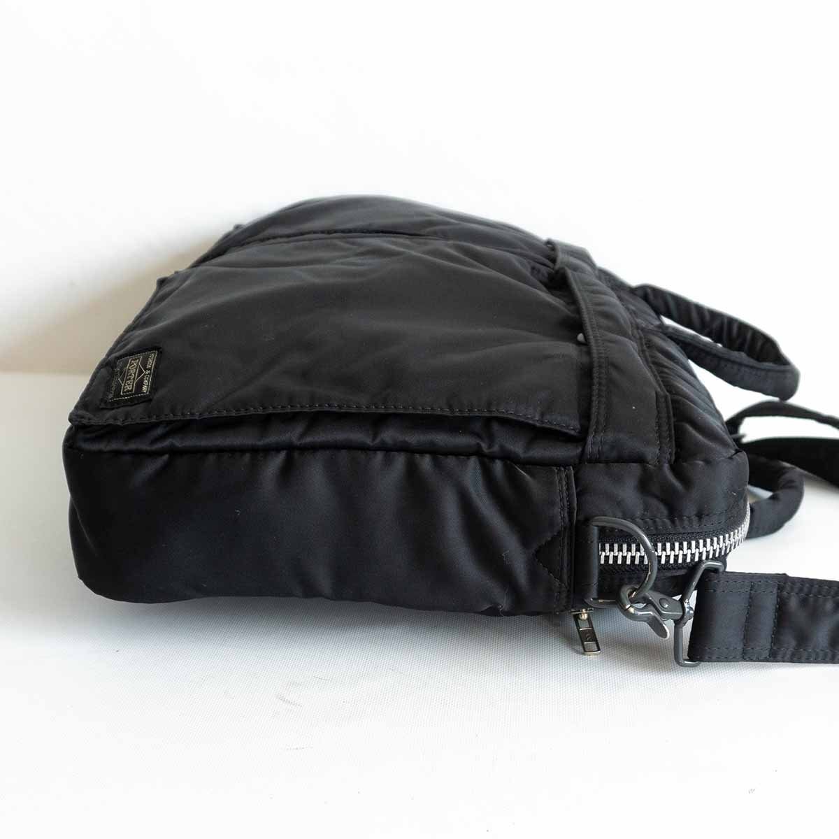 【美品】PORTER 【タンカー 2WAY ブリーフケース】ポーター ショルダー ビジネスバッグ ナイロン ブラック TANKER BAG u2404179_画像3