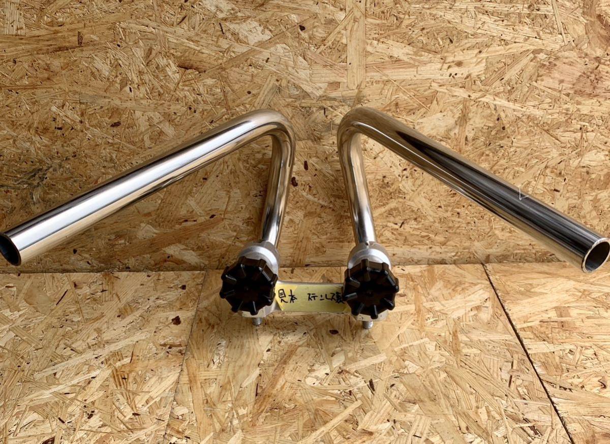 シャコタン絞り 68-2 ステンレス製 くるくるハンドル 絞り 分離式 ポスト クランプ オリジナル ダックス シャリー ワンオフの画像4