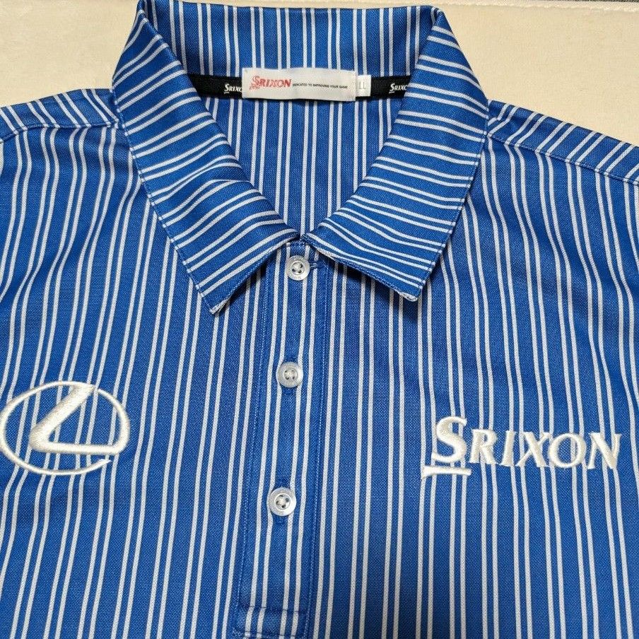 【美品】SRIXONスリクソン　LEXUSレクサス　松山英樹モデル　DESCENTE　ゴルフポロシャツ　2L