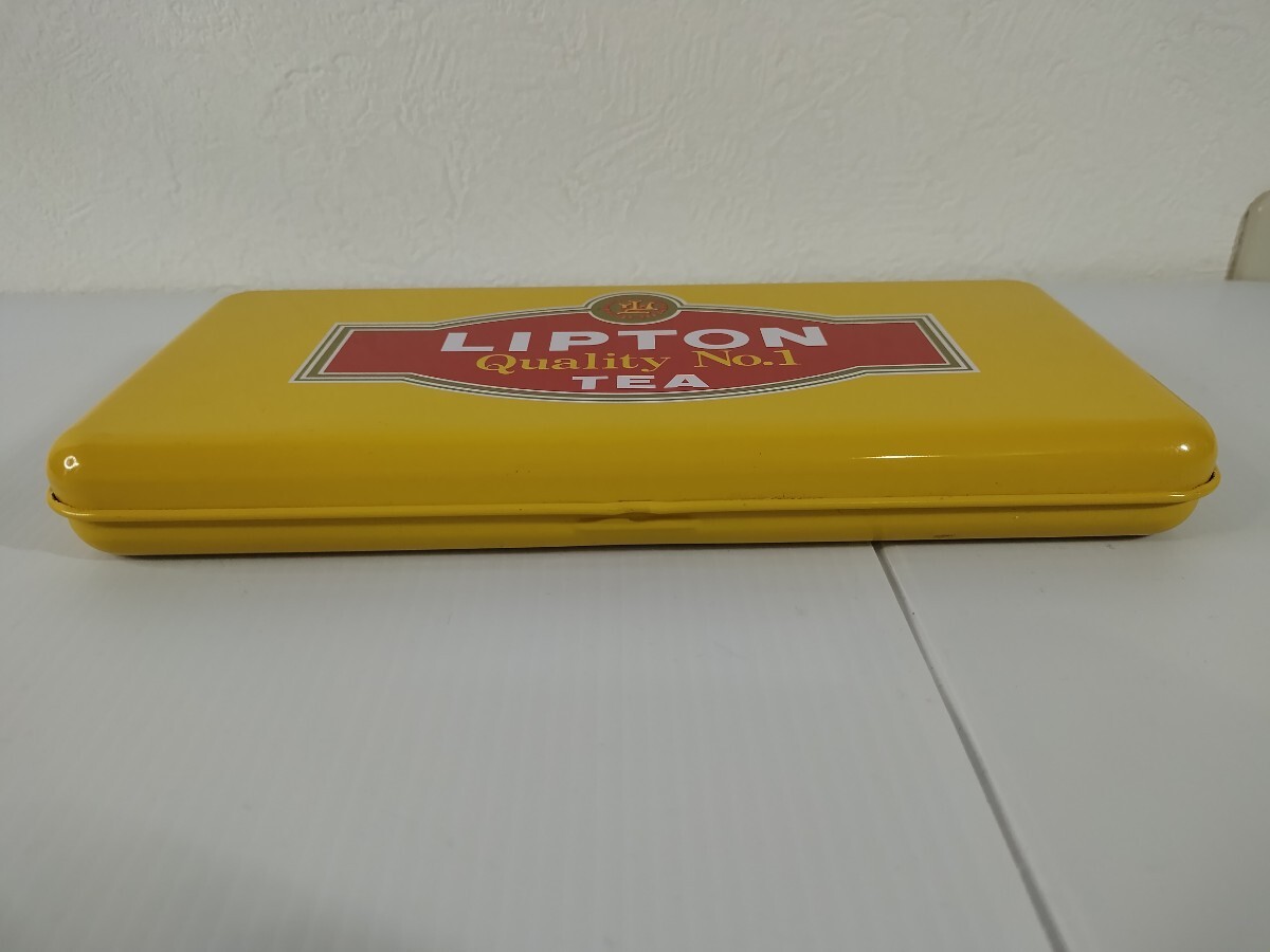 【送料無料】LIPTON リプトン　ブリキ　缶　ペンケース　筆箱　ビンテージ レトロ レア　希少_画像3