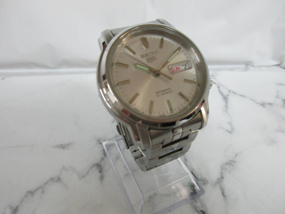 T4-6 SEIKO(セイコー) 腕時計 5(ファイブ) 【7S26-03S0】 21JEWELS AUTOMATIC デイデイト 自動巻き メンズの画像2