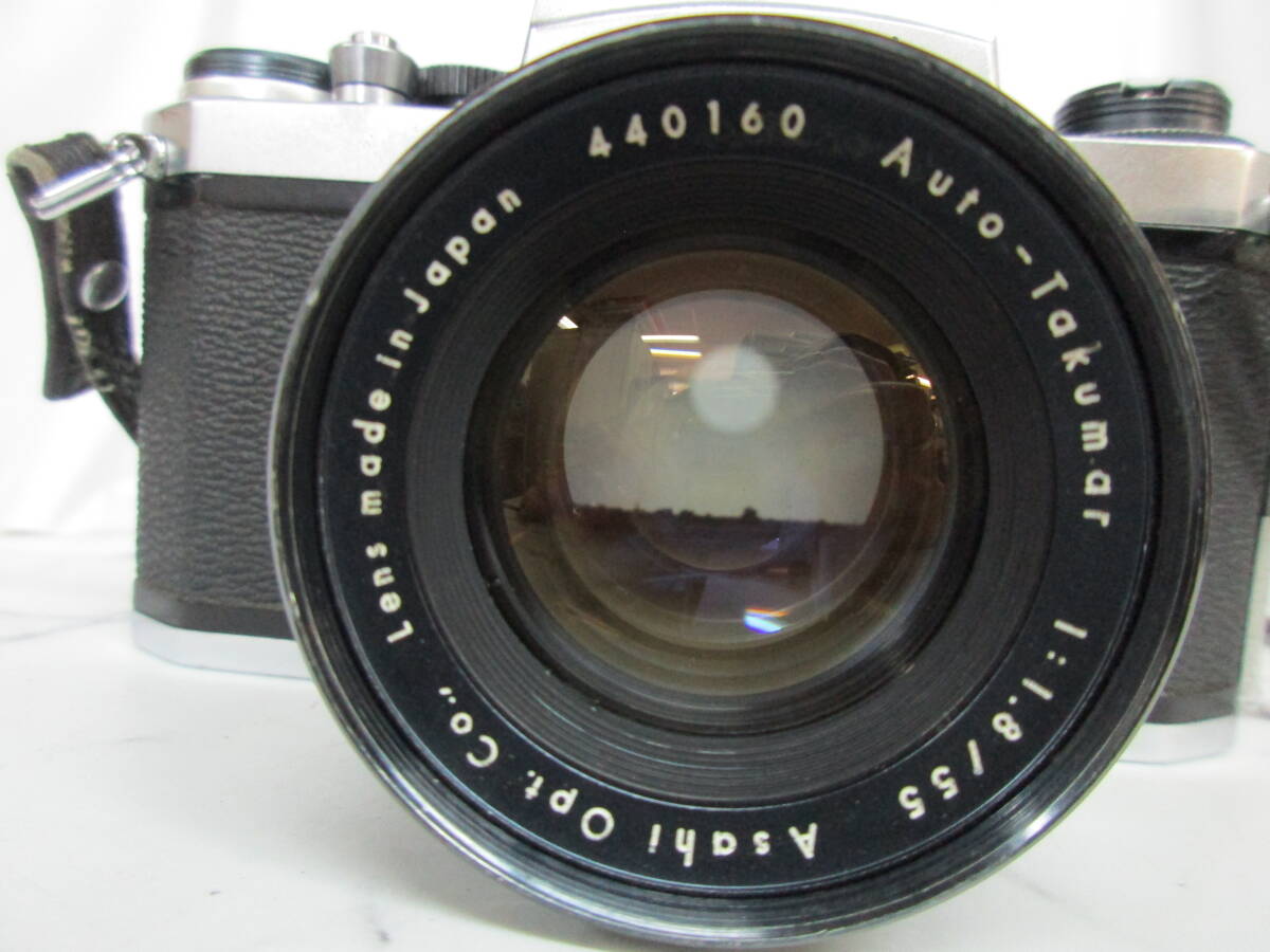 T4-45　ASAHI PENTAX(アサヒペンタックス)　フィルムカメラ 【S3】 Auto-Takumar 1:1.8/55　ケース付き_画像2
