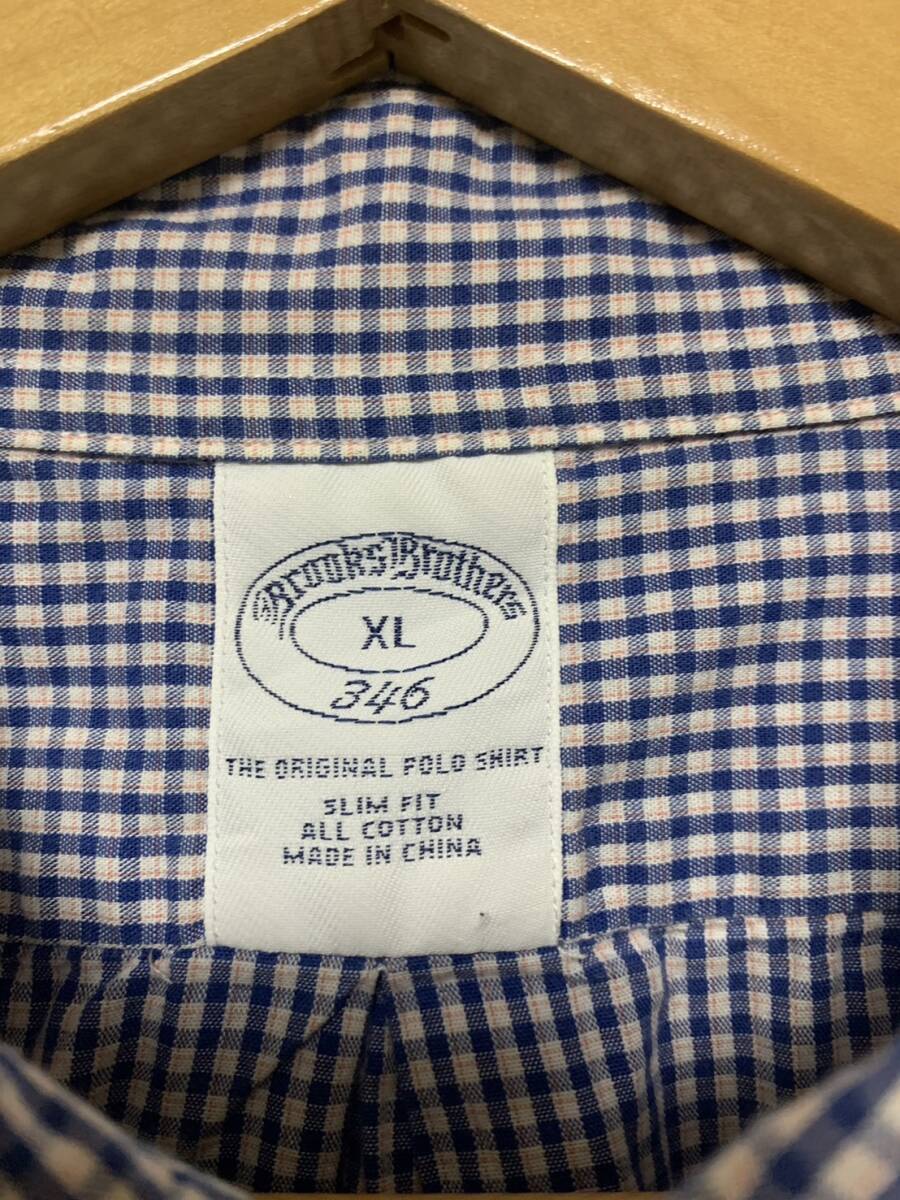 入手困難品★美中古・BROOKS BROTHERS★BD半袖シャツ ギンガムチェック サイズXLの画像5