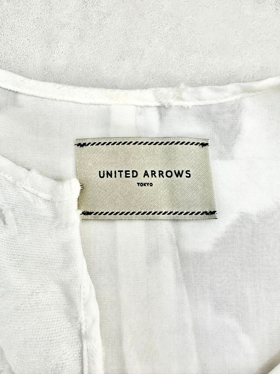 UNITED ARROWS TOKYO ユナイテッドアローズ  ブラウス 白 カットジャガードブラウス 定価16500円