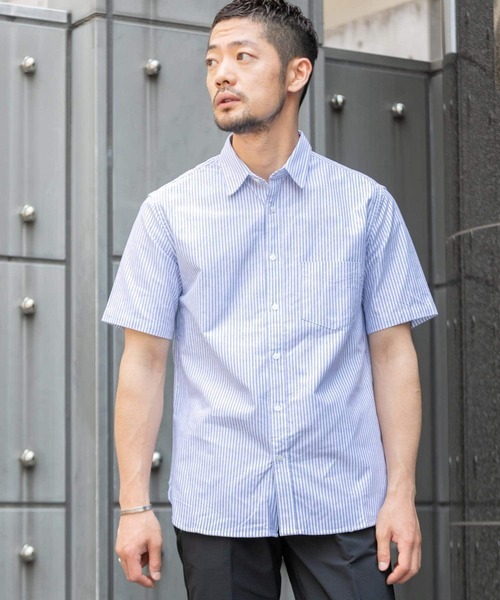 メンズ 「URBAN RESEARCH ROSSO MEN」 半袖シャツ MEDIUM ブルー_画像1