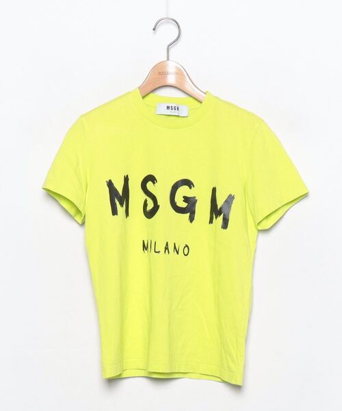 レディース 「MSGM」 半袖Tシャツ X-SMALL イエロー_画像1
