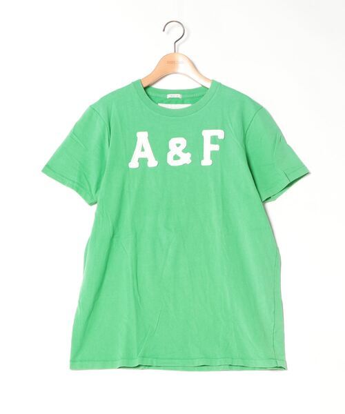 メンズ 「Abercrombie&Fitch」 刺繍半袖Tシャツ X-LARGE グリーン_画像1