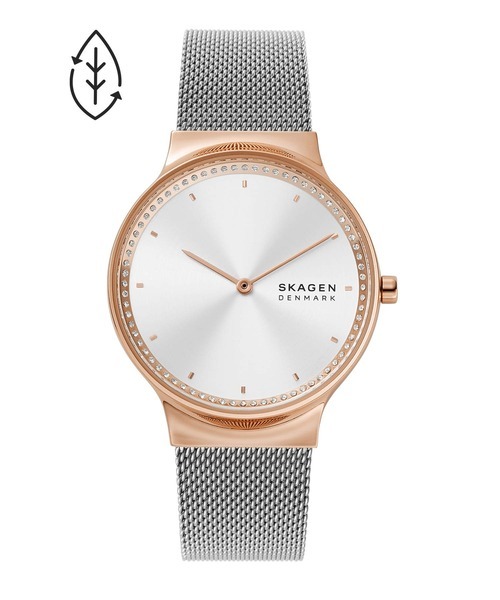 レディース 「SKAGEN」 アナログ腕時計 FREE シルバー_画像1