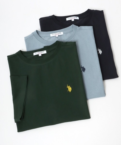 「U.S. POLO ASSN.」 半袖Tシャツ M ダークグリーン メンズ_画像1