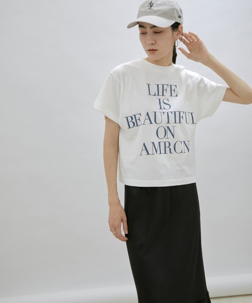 「AMERICANA」 半袖Tシャツ FREE オフホワイト レディース_画像1