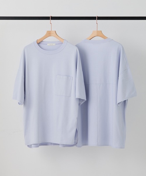 「PUBLIC TOKYO」 半袖Tシャツ 2 サックスブルー メンズ_画像1