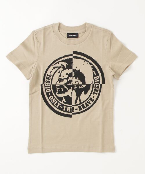 「DIESEL KIDS」 「KIDS」半袖Tシャツ 6Y ベージュ キッズ_画像1